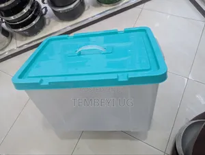 60l Plastic Storage Box for Clothes, Books, Toys and All