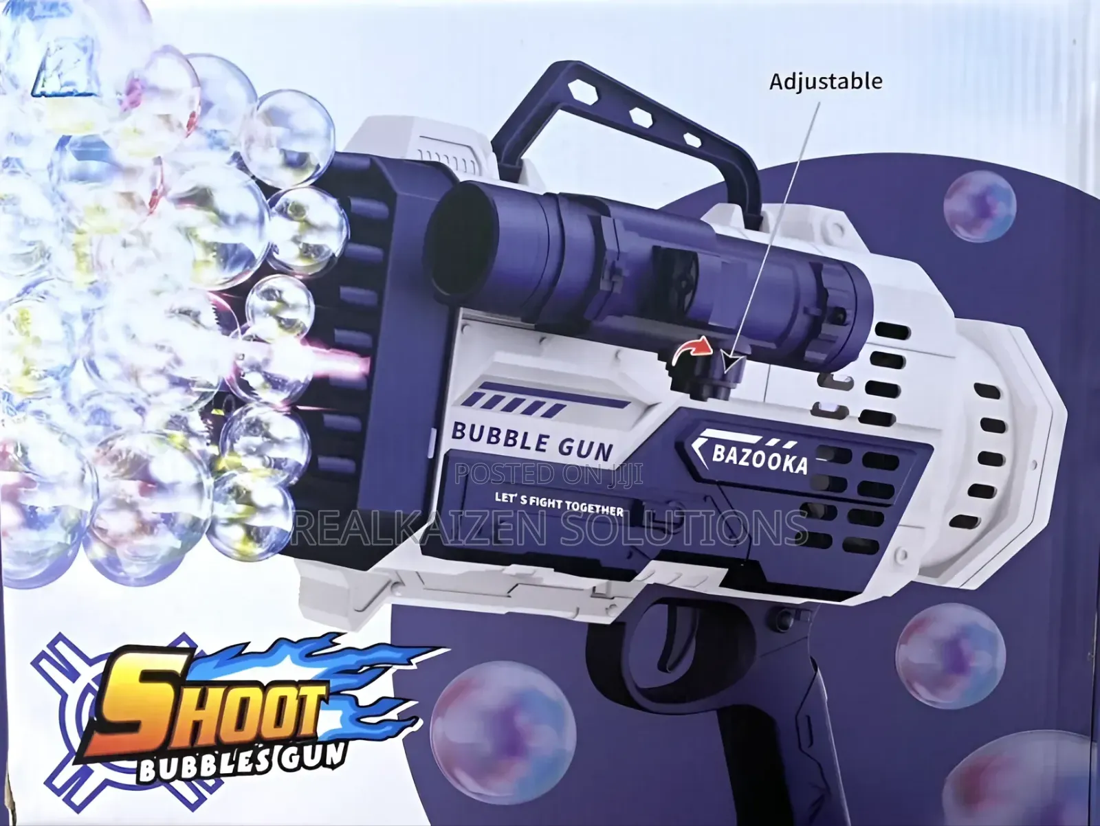 Bazooka Shot 69 Holes Electric Bubble Gun