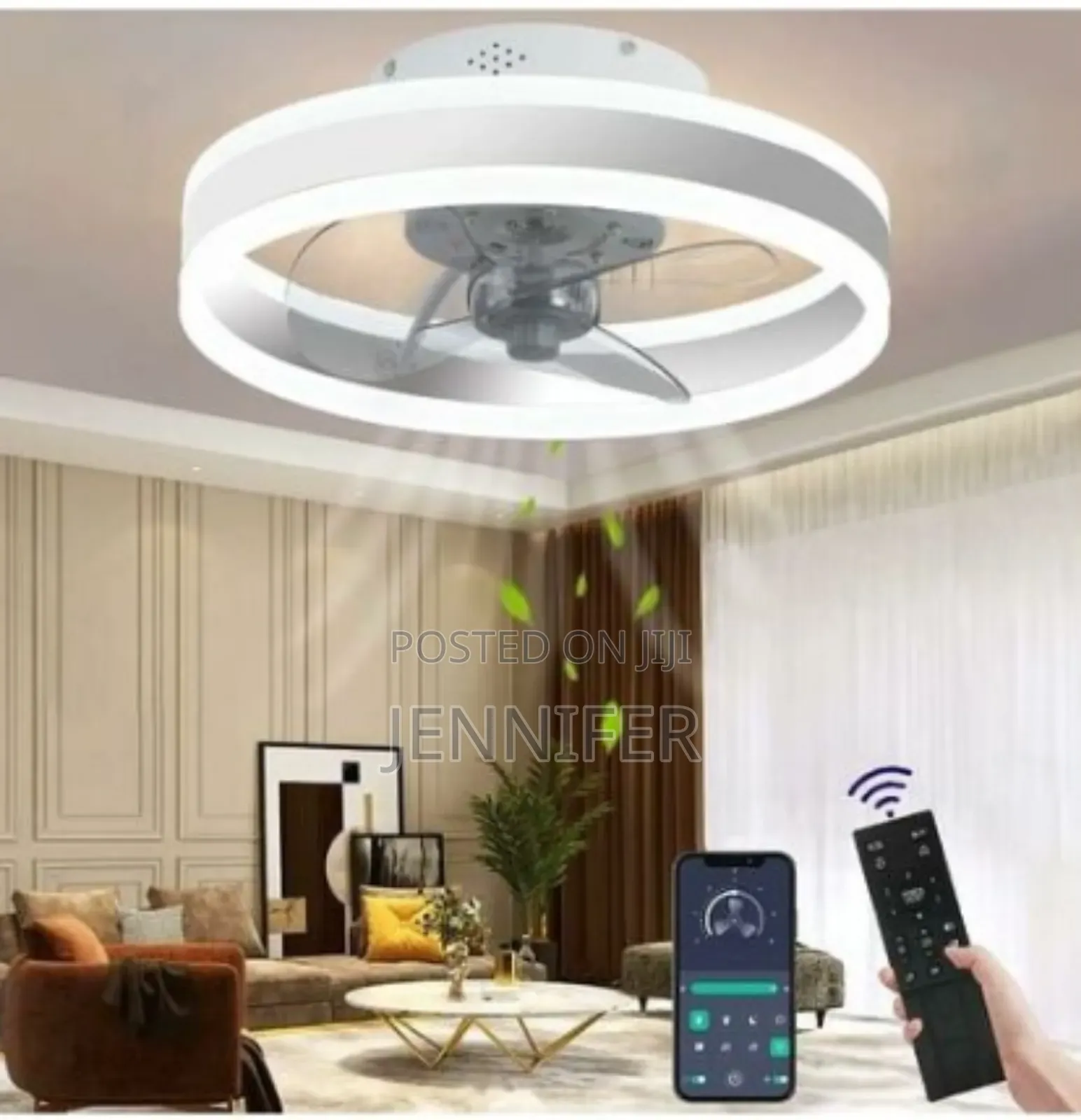 1pc Led Ceiling Fan With Light
