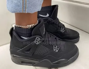 Genuine Jordan 4 Black Sneakers