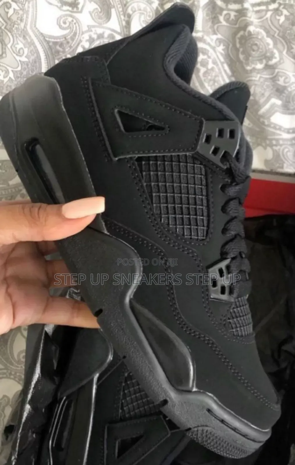 Genuine Jordan 4 Black Sneakers