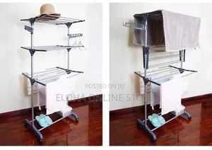 Multifunctional Movable Folding Drying Clothes Rack Balcony