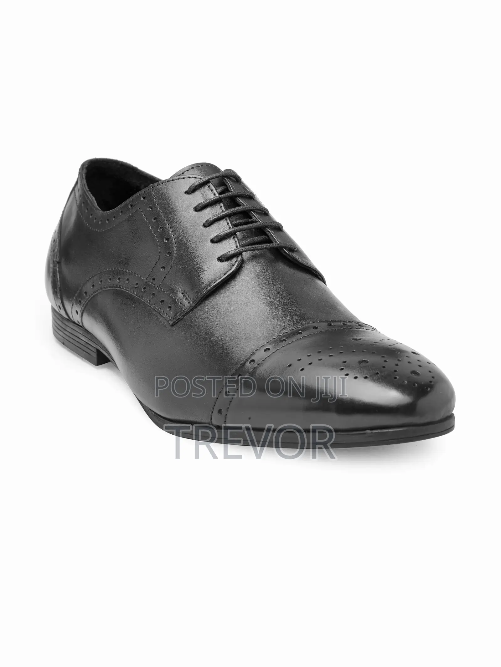 Black Leather Oxford Shoes