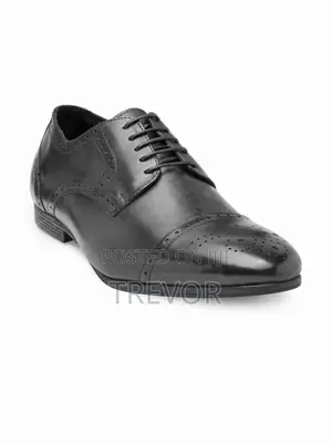 Black Leather Oxford Shoes