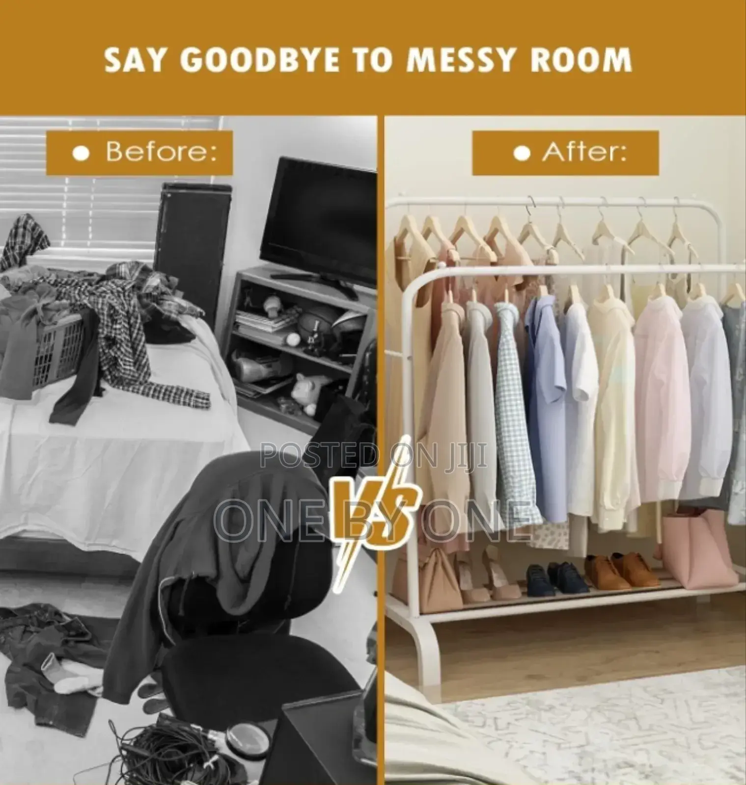 Double Clothes Rail Hanging Rack Garment Display Stand.