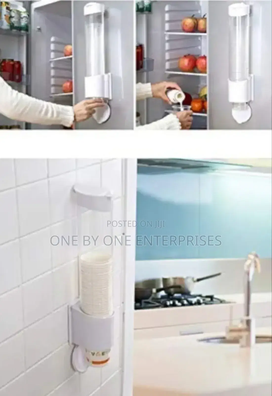 Paper Cup Glass Dispenser Holder Wall Mounted Plastic.
