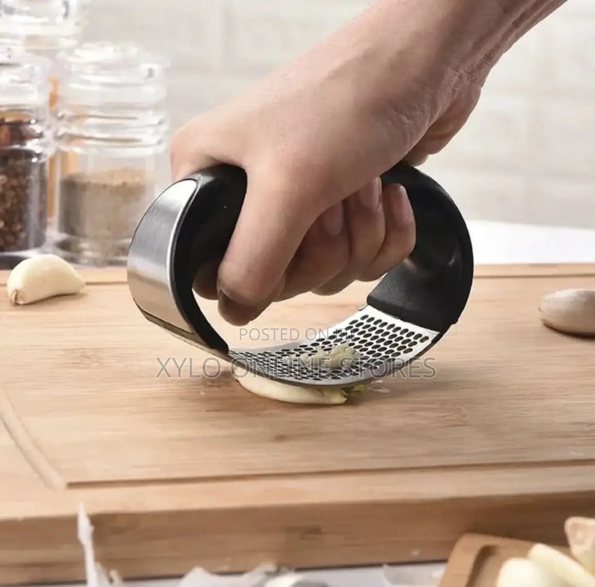 Stainless Steel Garlic Press Crusher