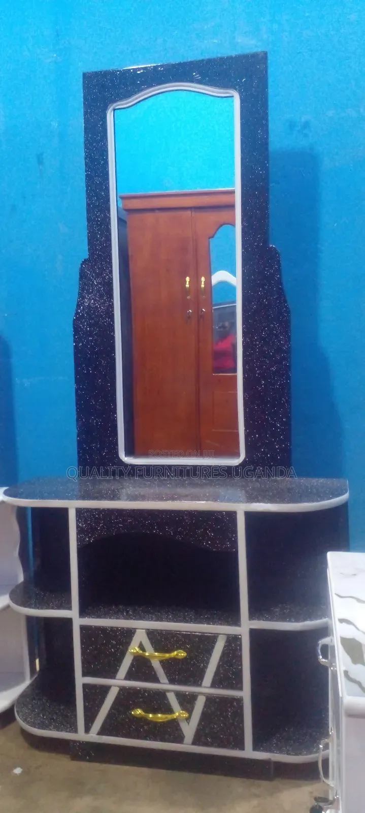 White and Black Dressing Mirror