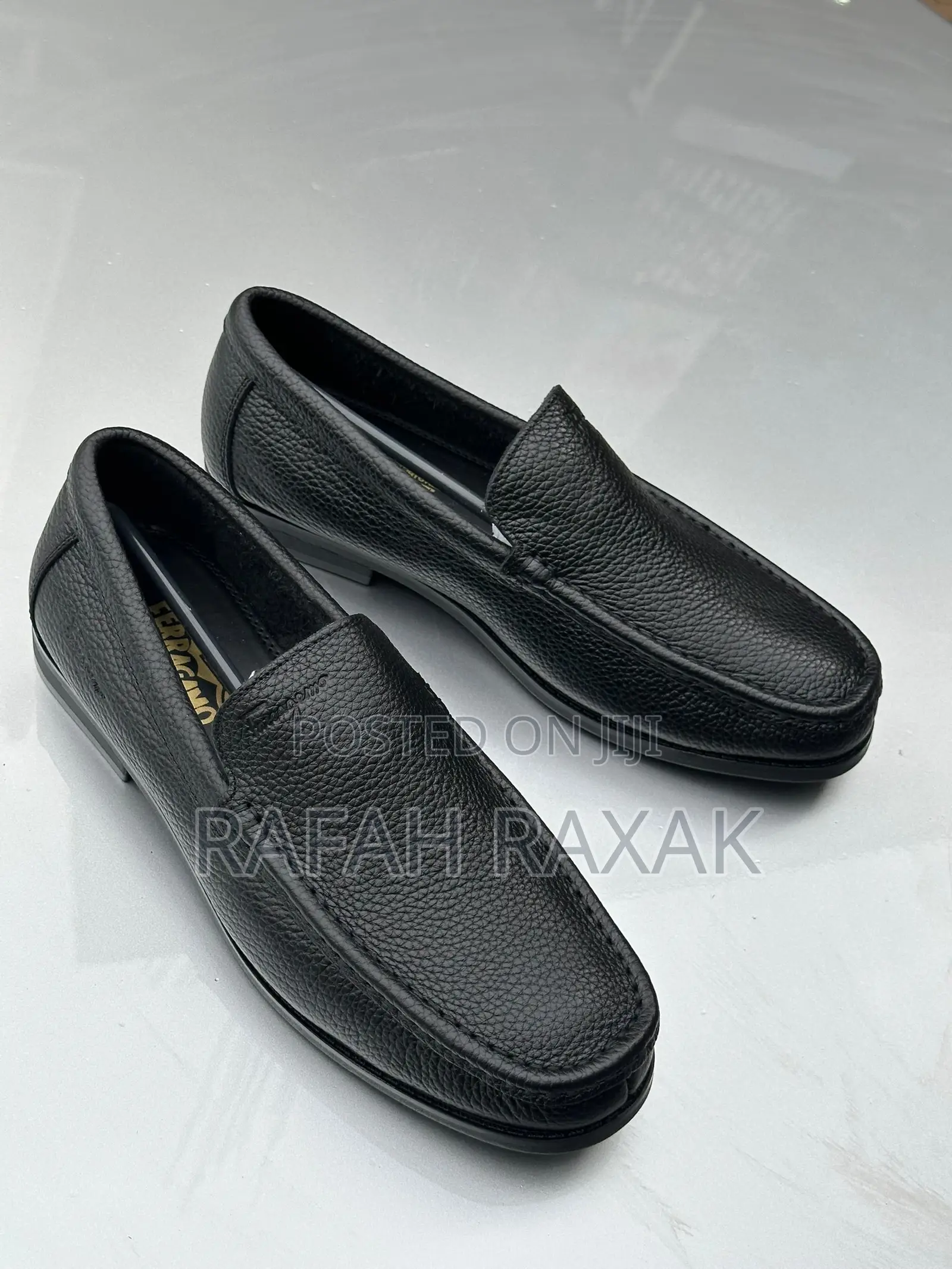 Original Black Salvatore Ferragamo Leather Loafers Moccasins