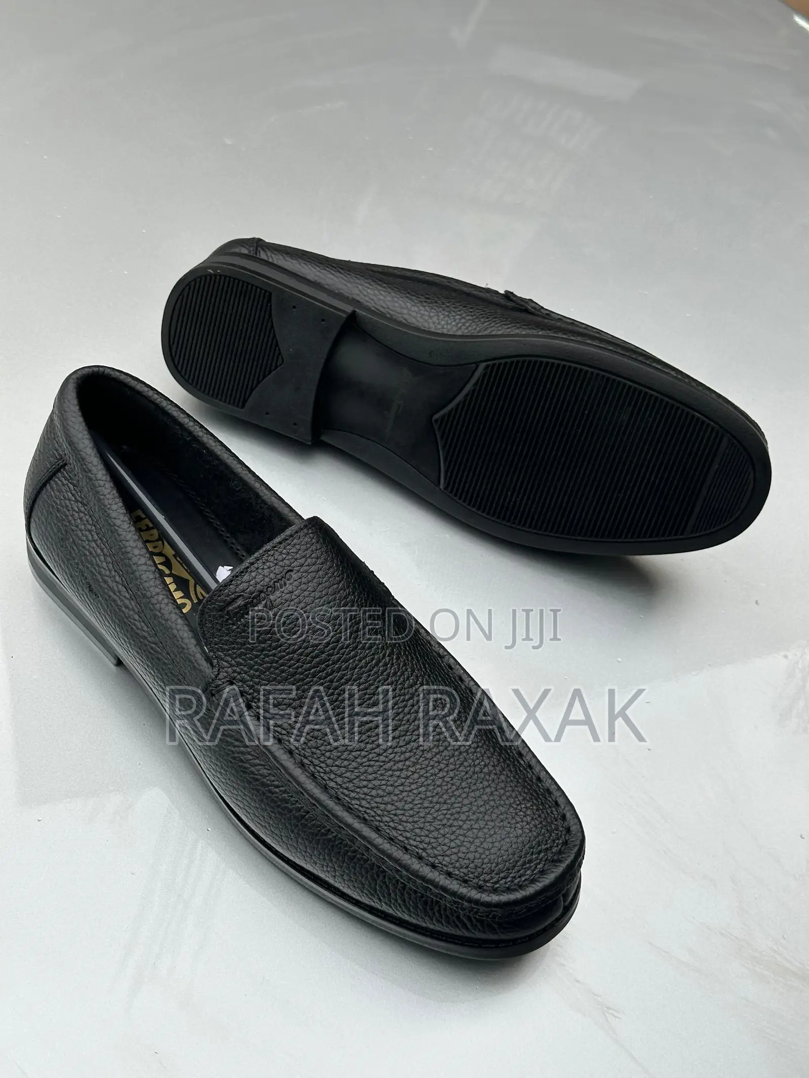 Original Black Salvatore Ferragamo Leather Loafers Moccasins