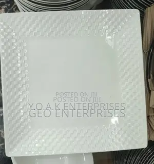 Square Dinner Plates Big Size 6pcs