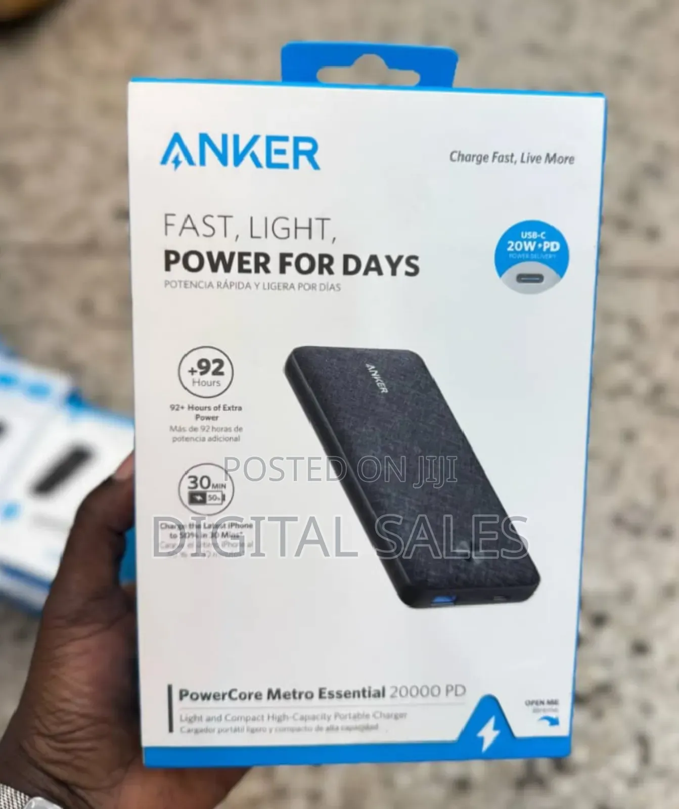 Anker Powercore Metro Essential 20w Pd 20000mah Powerbank