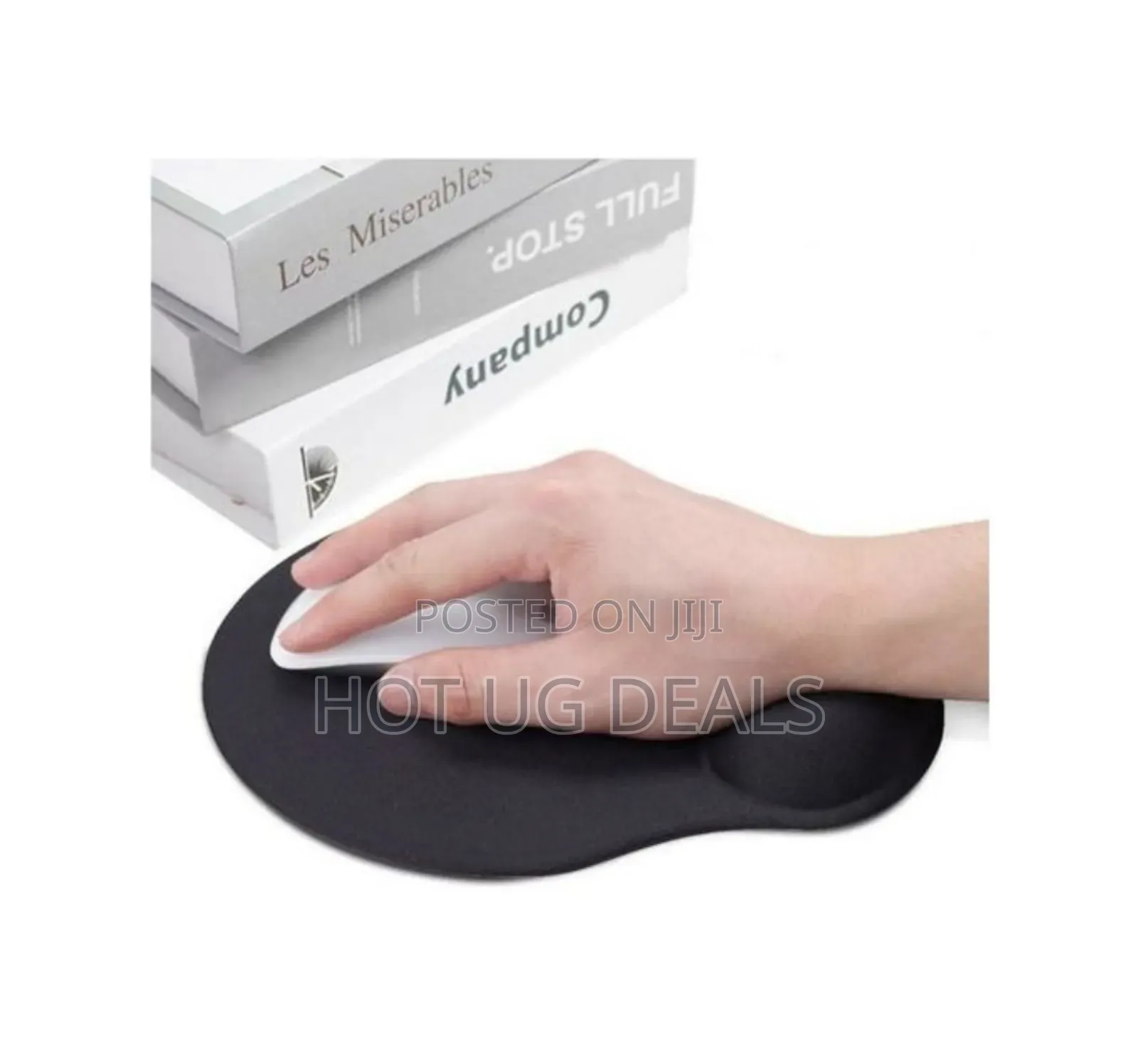 Non Slip Mouse Pad With Wrist Rest - Black