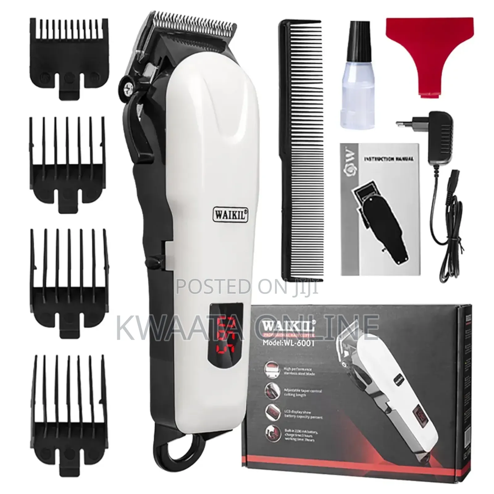 Waikil 809 Cordless Professional Rechargeable Hair Clipper