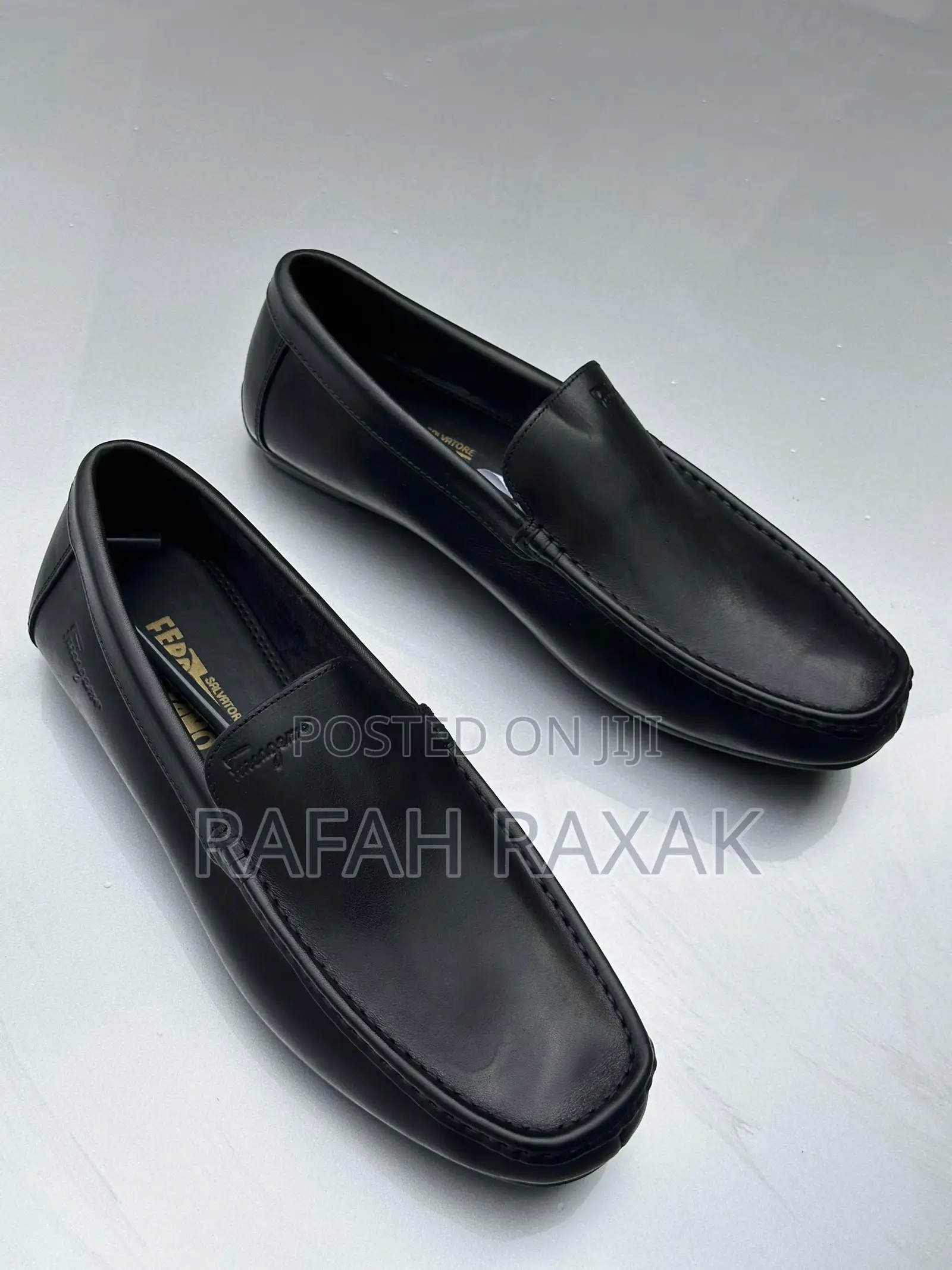 Original Flat Sole Salvatore Ferragamo Leather Moccasins