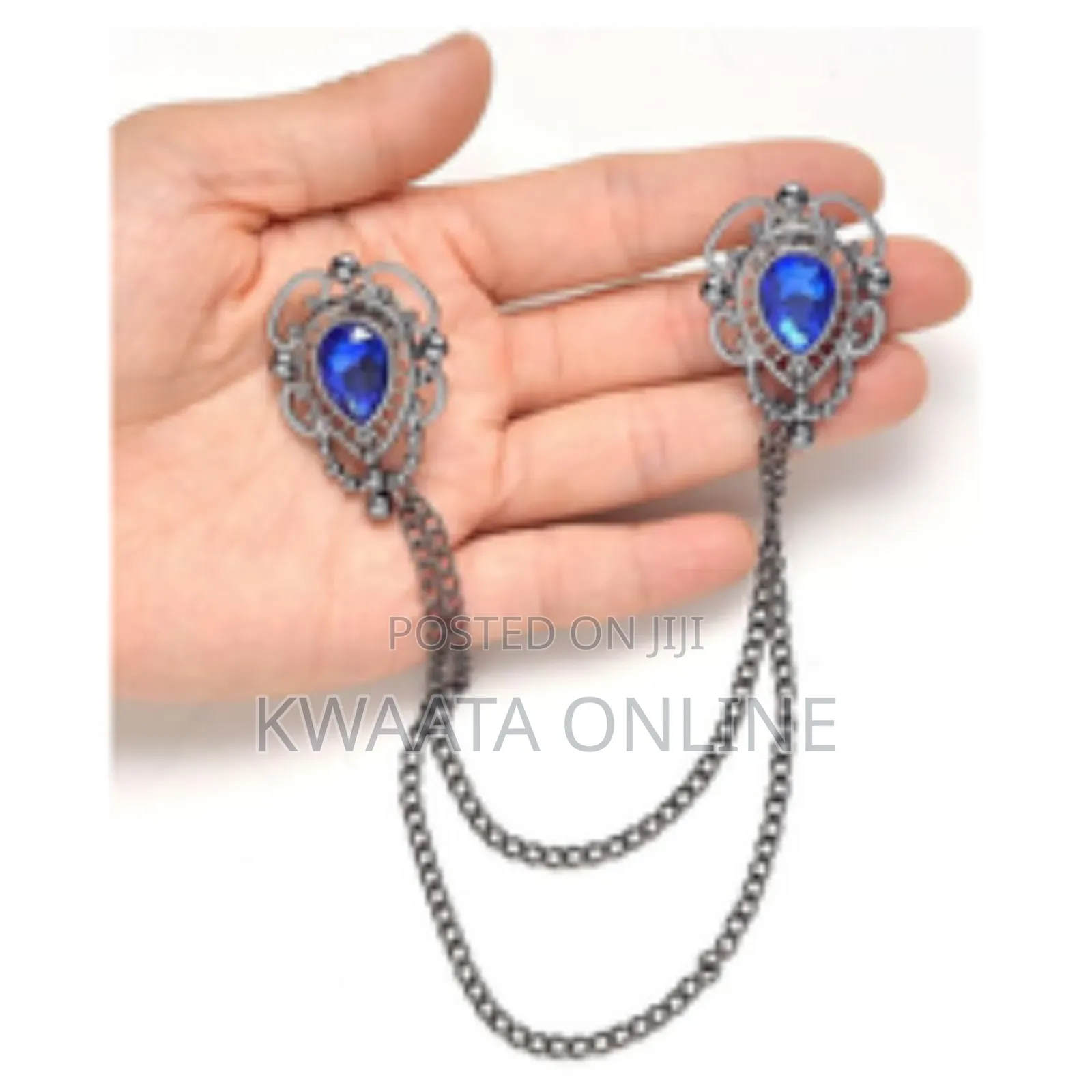 1 Pc Men Brooch Lapel Pin Badge Hanging Chain Pin for Suit