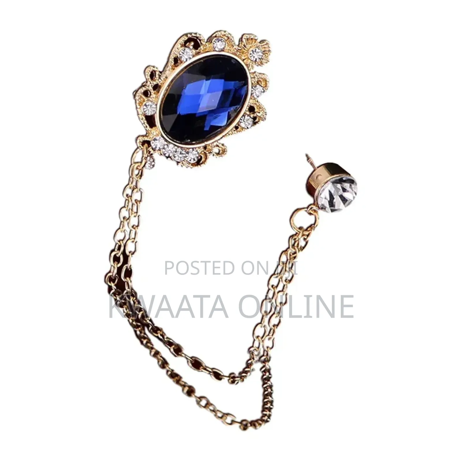 1 Pc Men Brooch Lapel Pin Badge Hanging Chain Pin for Suit