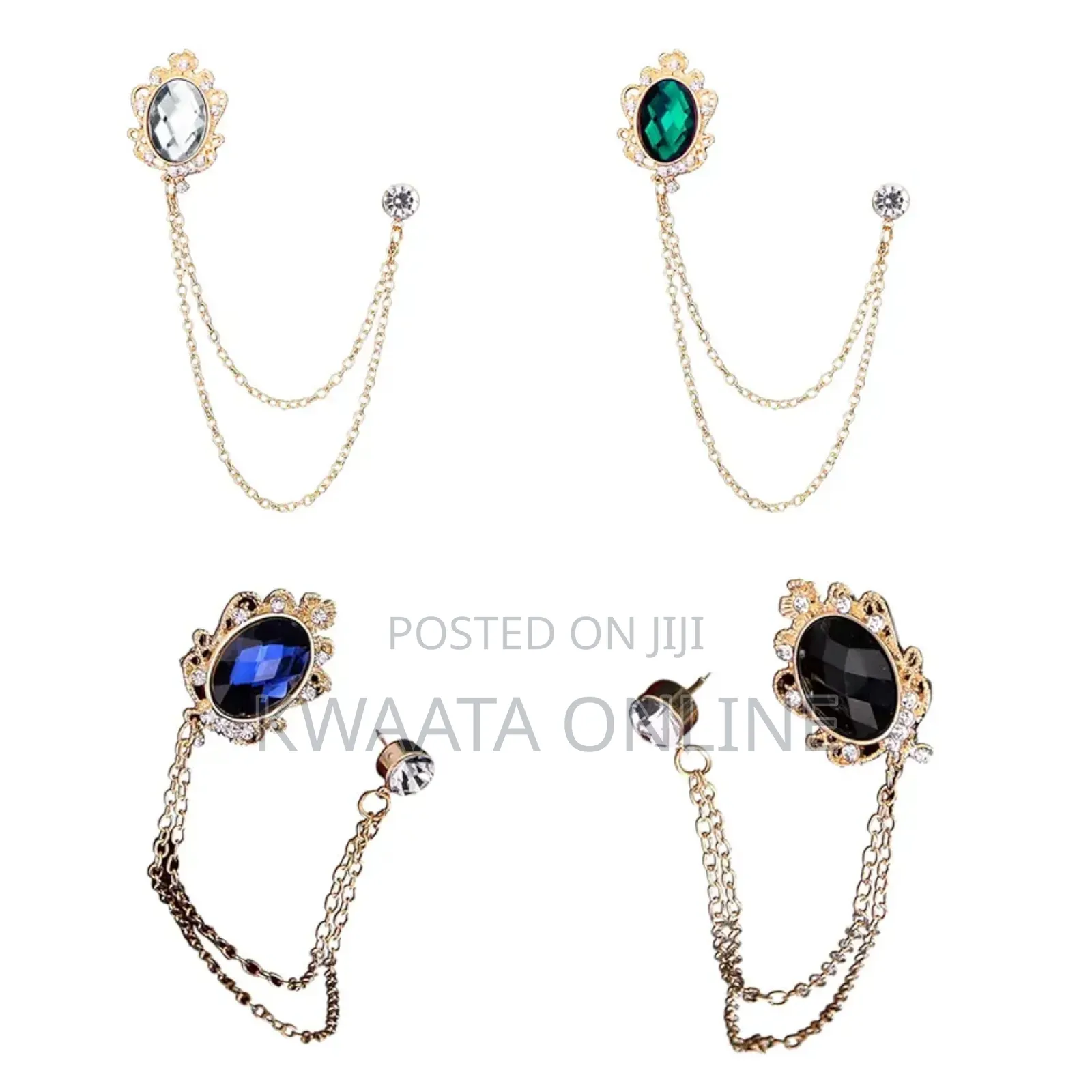 1 Pc Men Brooch Lapel Pin Badge Hanging Chain Pin for Suit