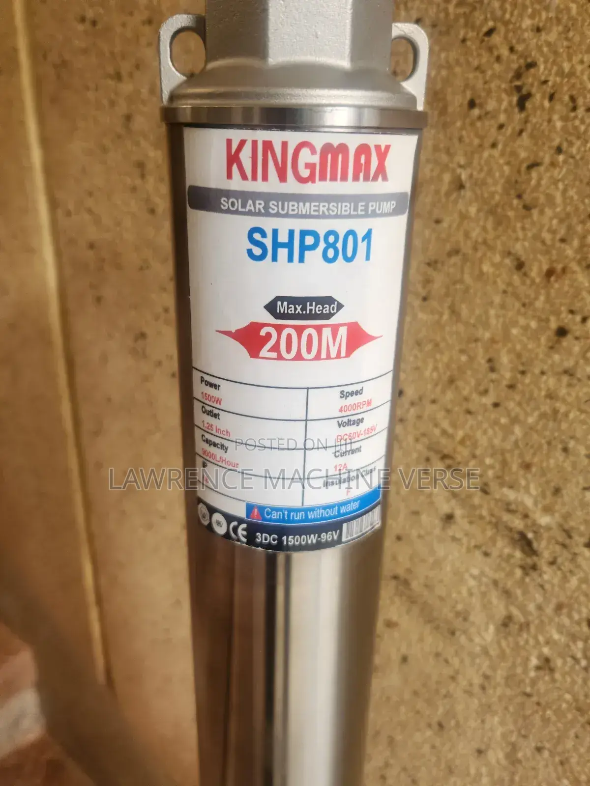 Solar Water Pump 200m Head 1500 Watts