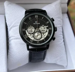 Hilfiger Men's Original Wrist Time Piece Leather Strapped