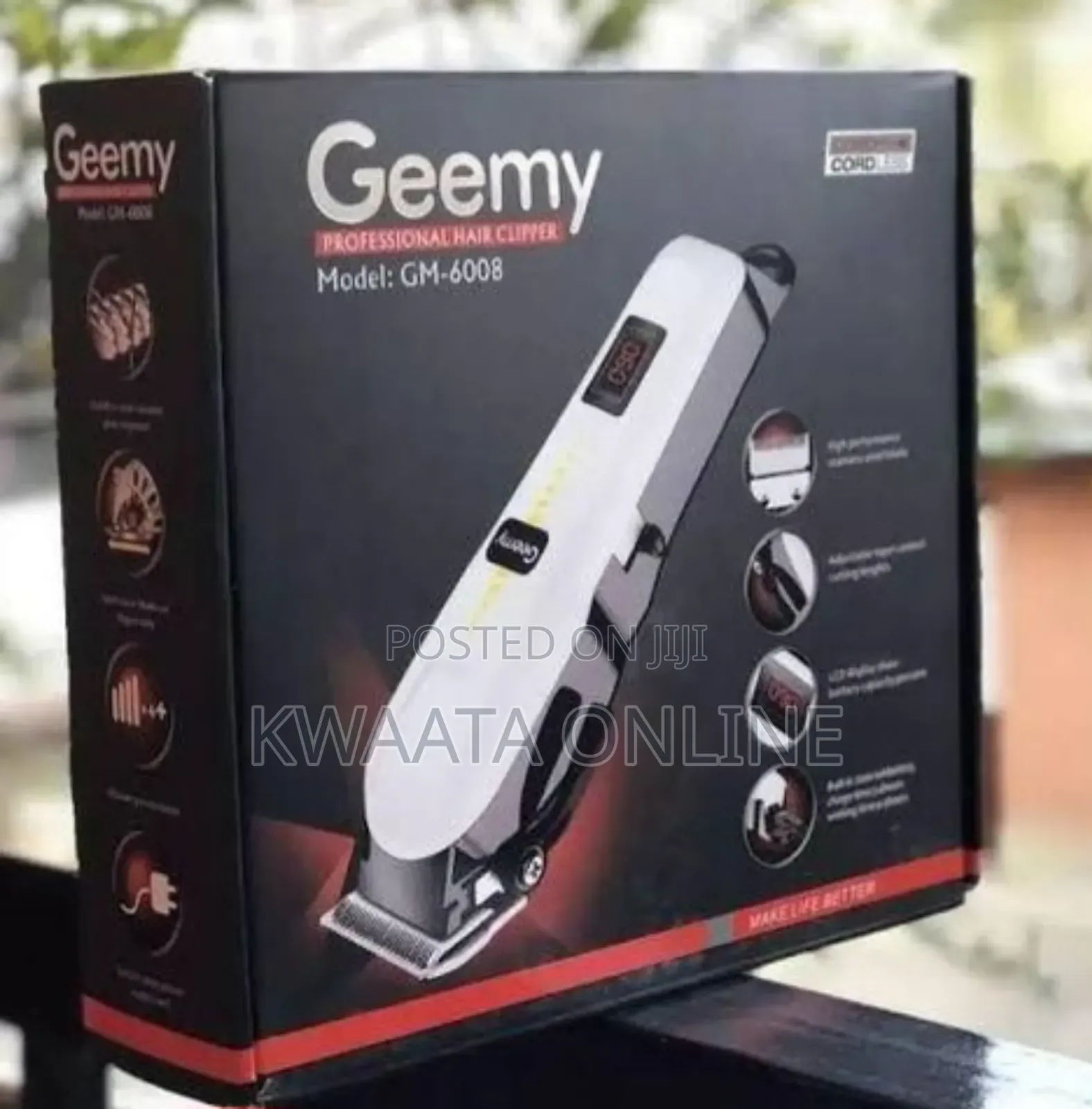 Geemy Rechargeable Cordless Clipper Shaver Machine Gm-6018
