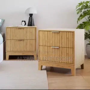 2 Drawers Bedside Drawers With Vertical Designs