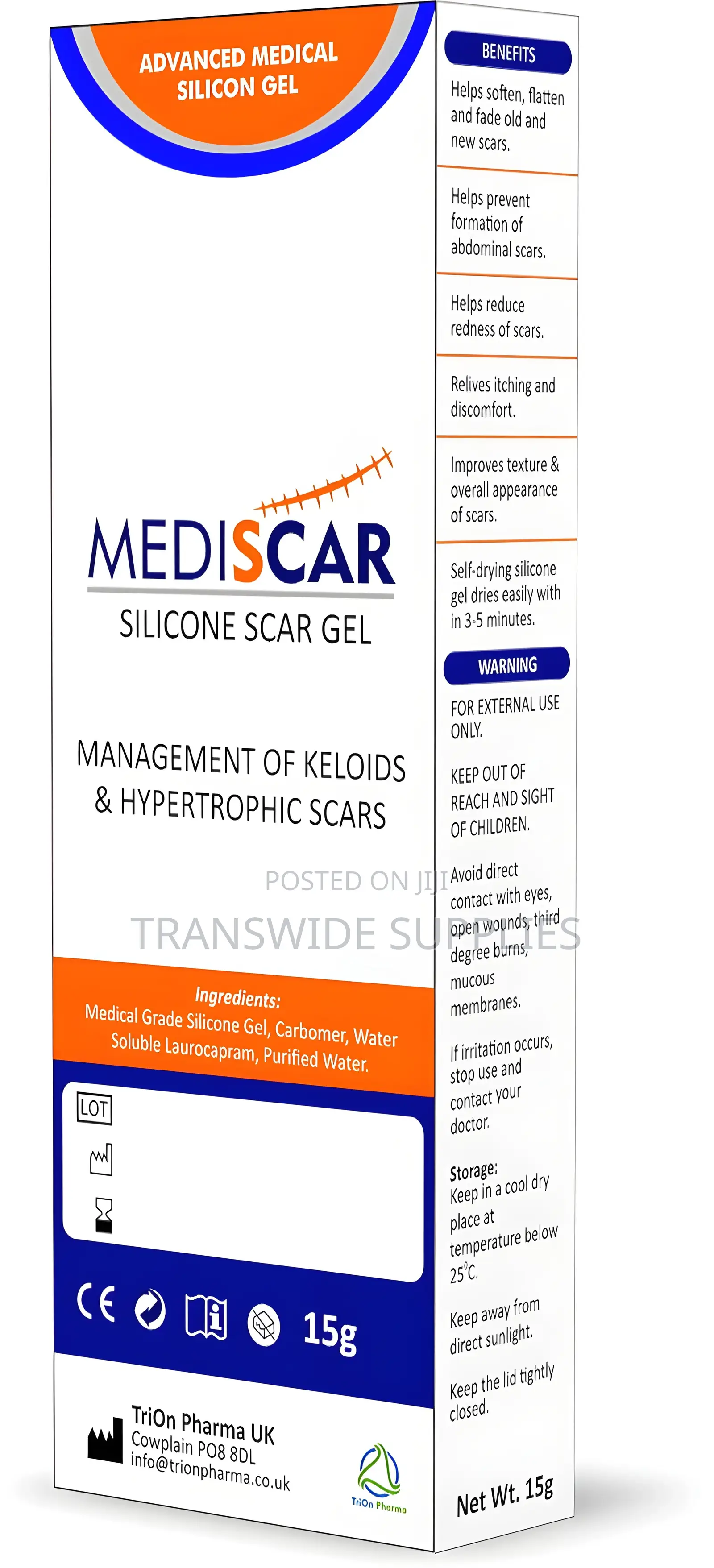 Mediscar Silicone Scar Gel 30g - Best for Scars, Kelloids