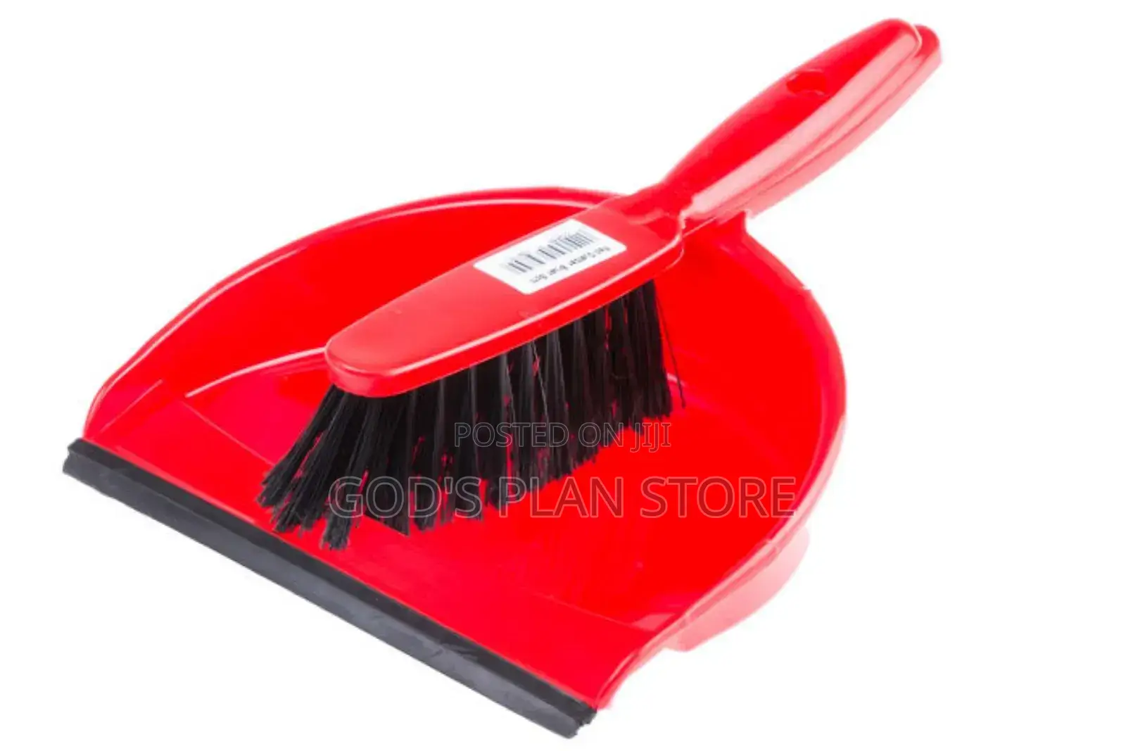 Red Dust Pan and Broom