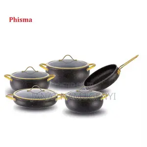 A Set of Black Cooking and Serving Dishes