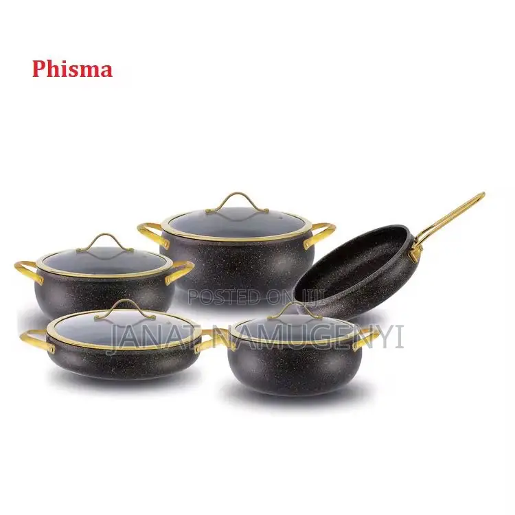 A Set of Black Cooking and Serving Dishes