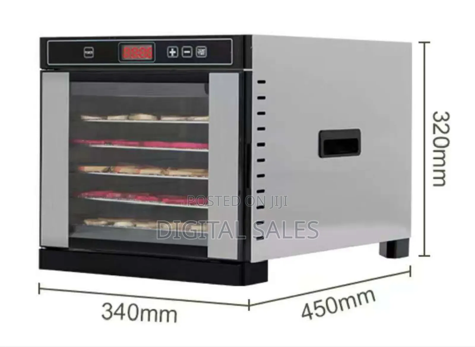 Commercial Stainless Steel Food Dehydrator-Silver
