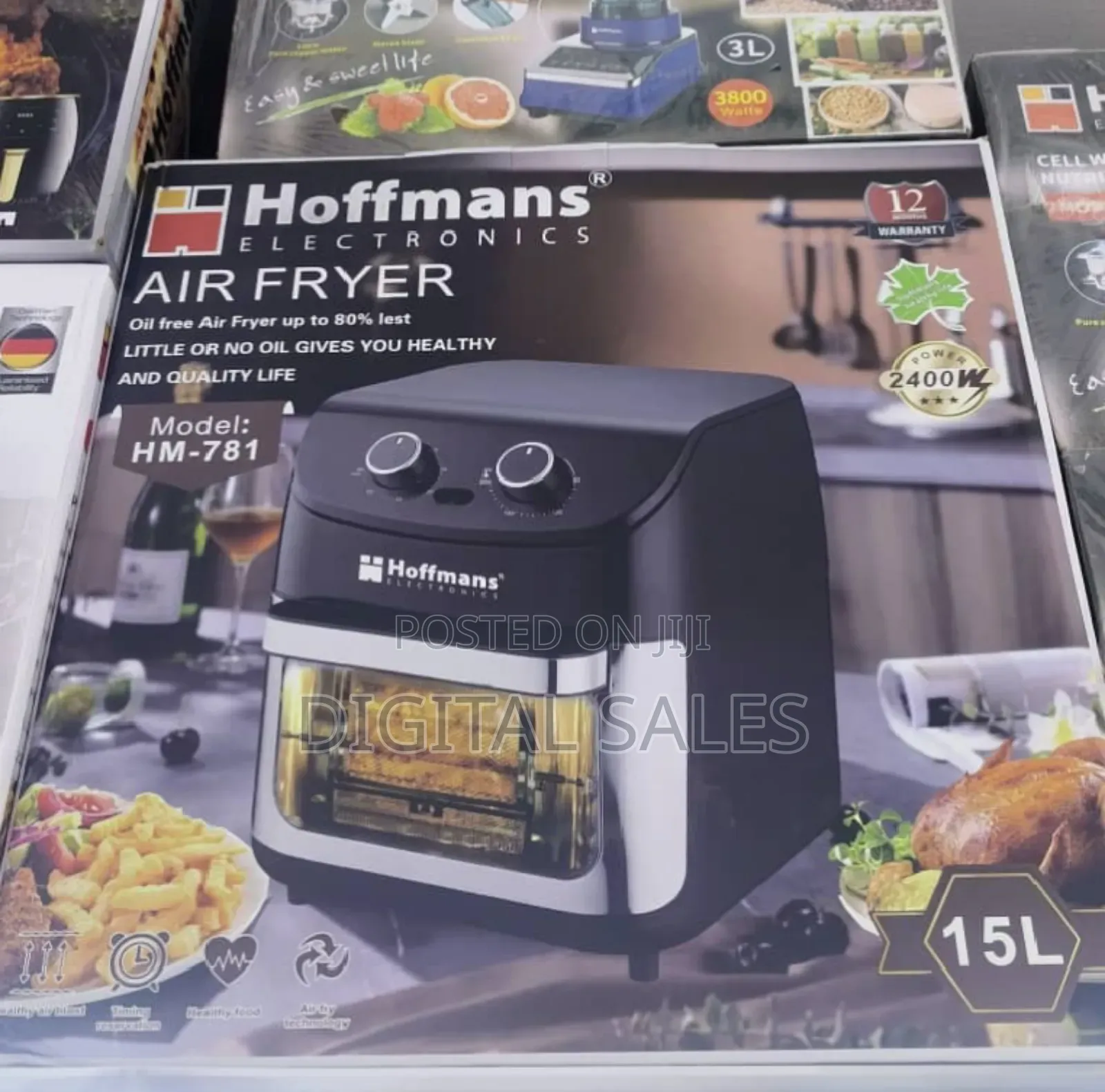Brand New Modern Hoffman Sturdy Air Fryer 15l