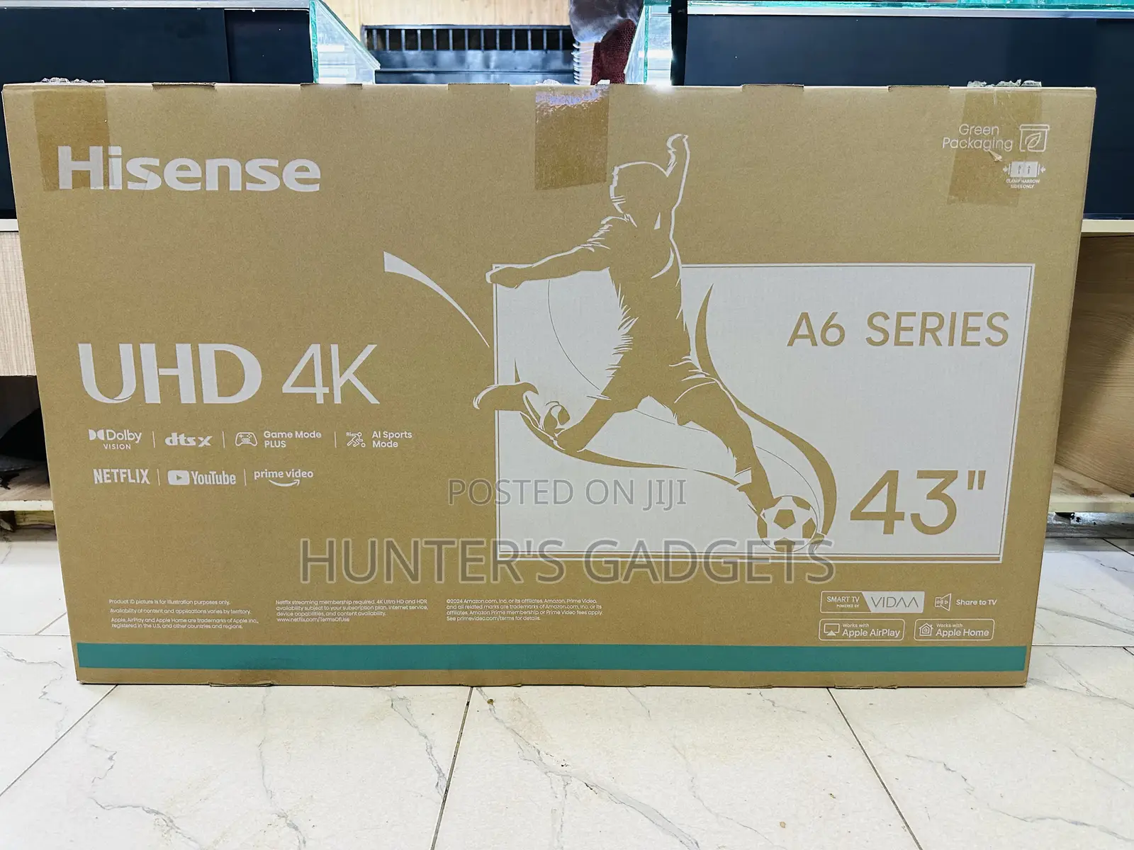 Hisense 43 Inch Smart Uhd A6 Series Brand Newtv Frameless