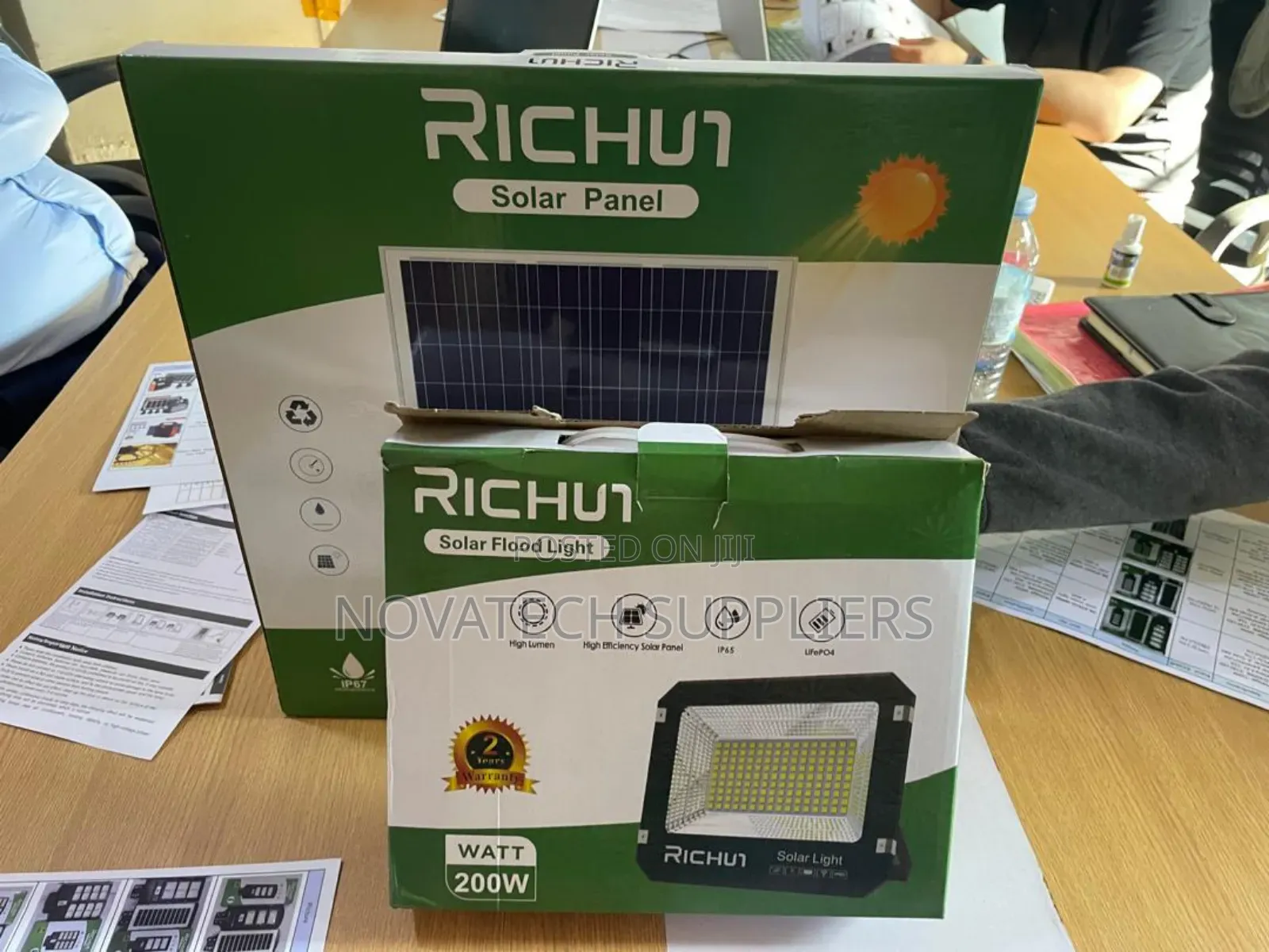 200w Original Richur Led Solar Flood Lights / Dusk Till Dawn