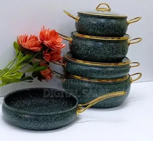 High Quality 9 Pieces of Granite Cooking Ware Set