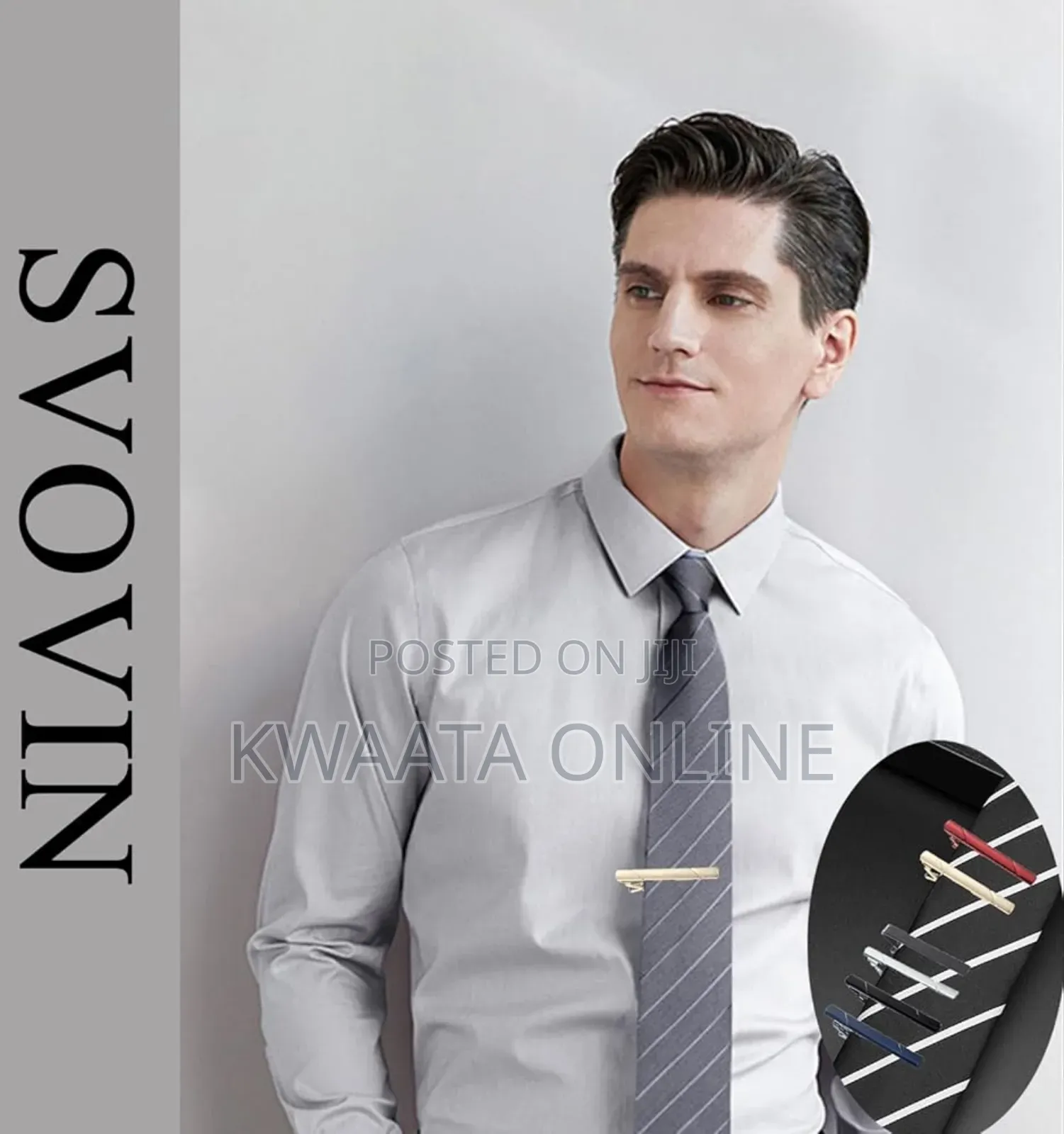 Tie Clip Classic Bar Male Necktie Clip Clasp Metal Jewelry