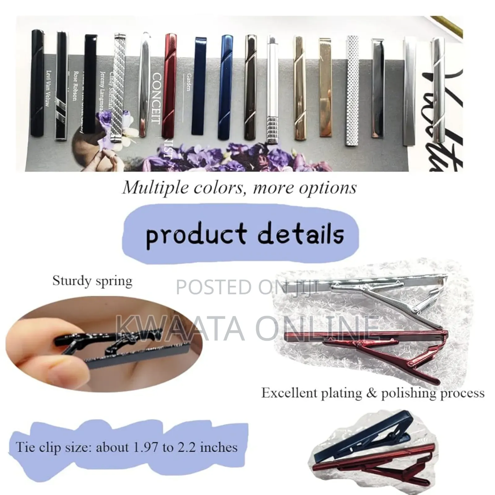 Tie Clip Classic Bar Male Necktie Clip Clasp Metal Jewelry