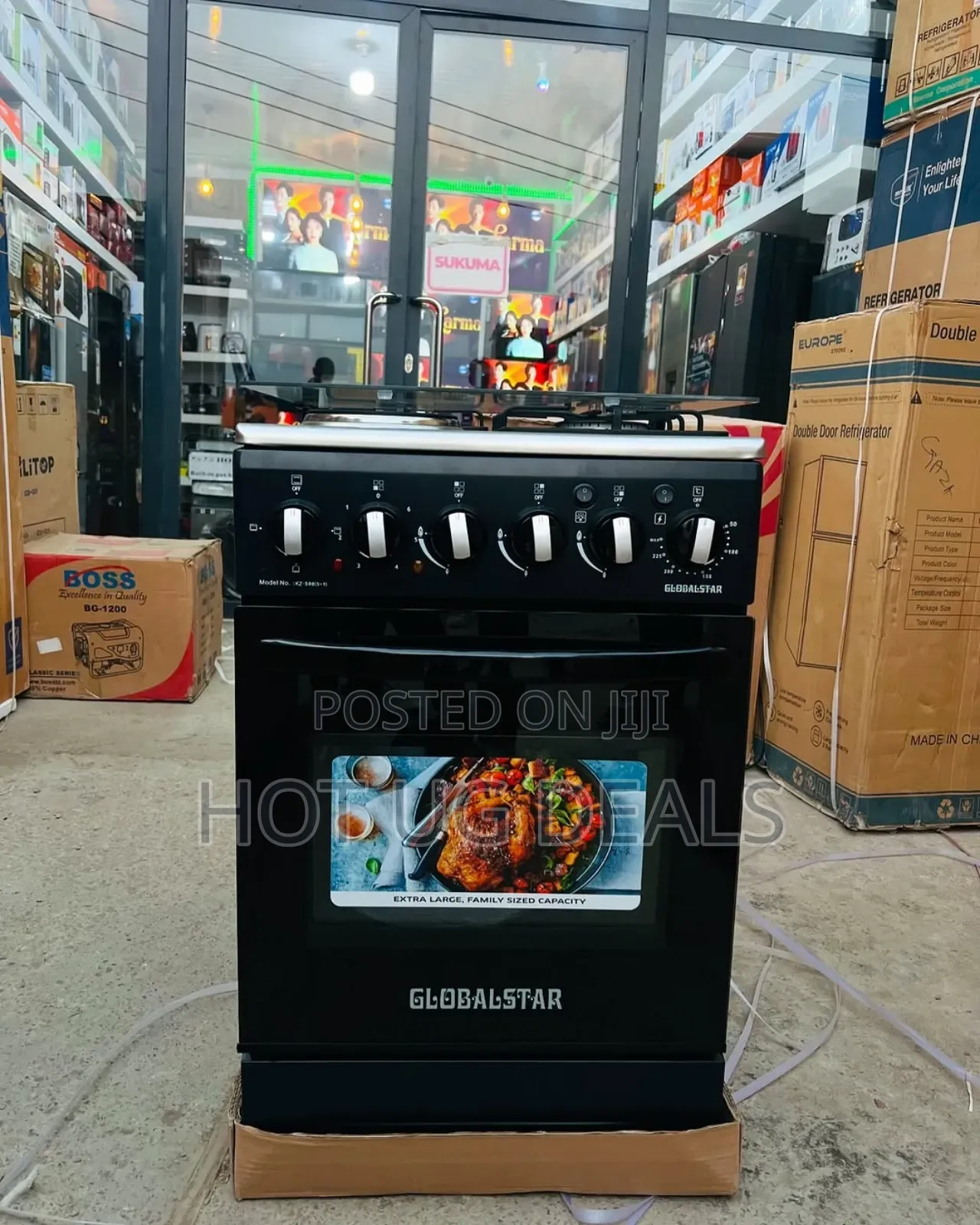 Global Star 3 Gas 1 Electric With Electric Oven Cooker  50cm