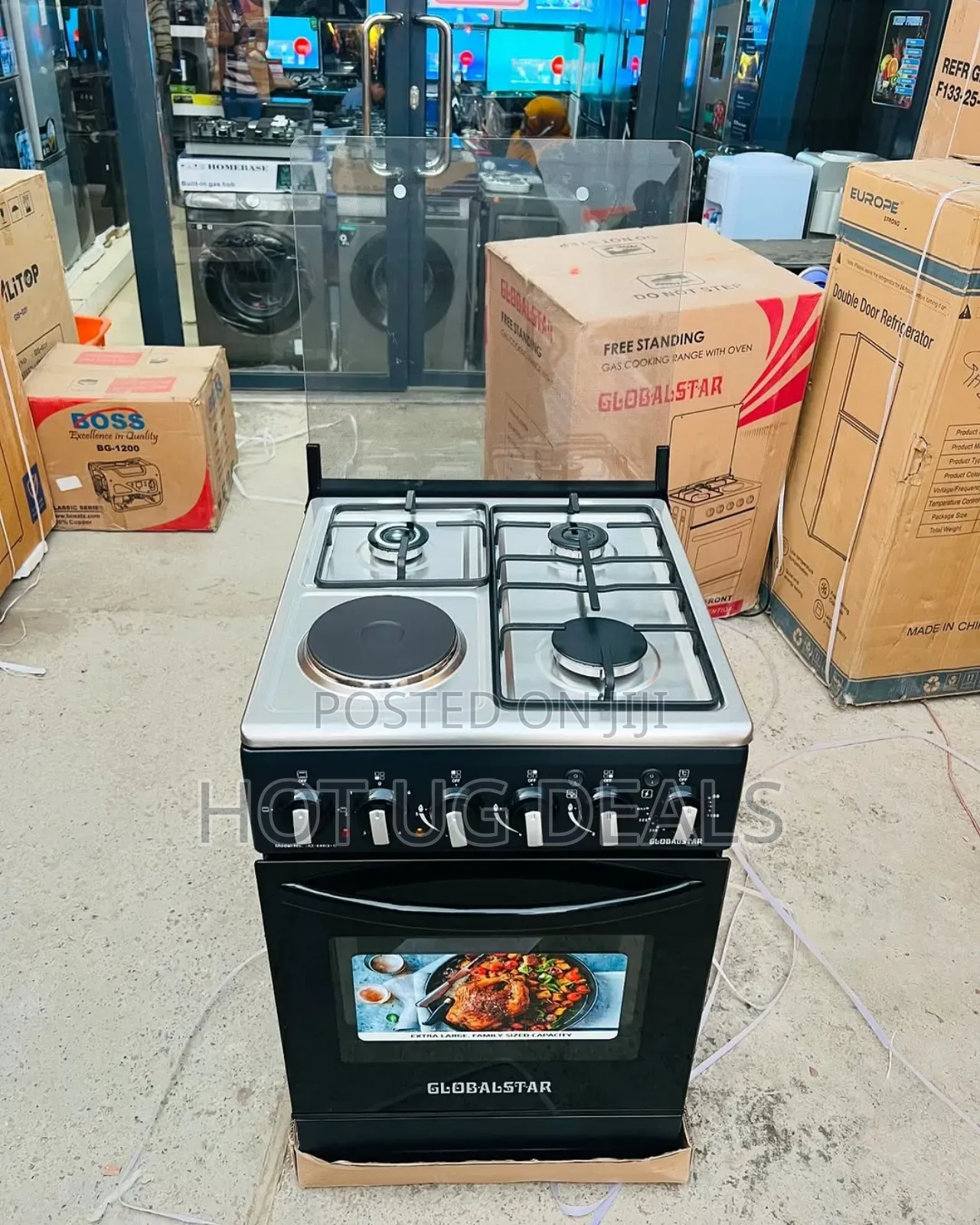 Global Star 3 Gas 1 Electric With Electric Oven Cooker  50cm