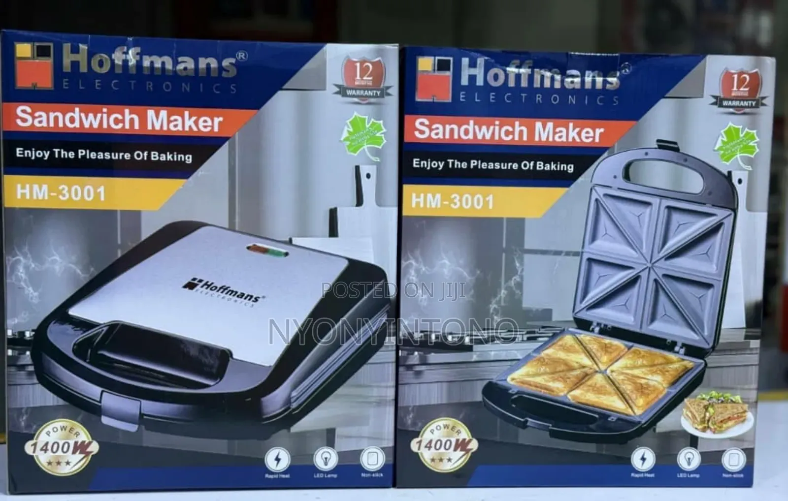 Hoffmans 4slice Stainless Steel Sandwich Maker