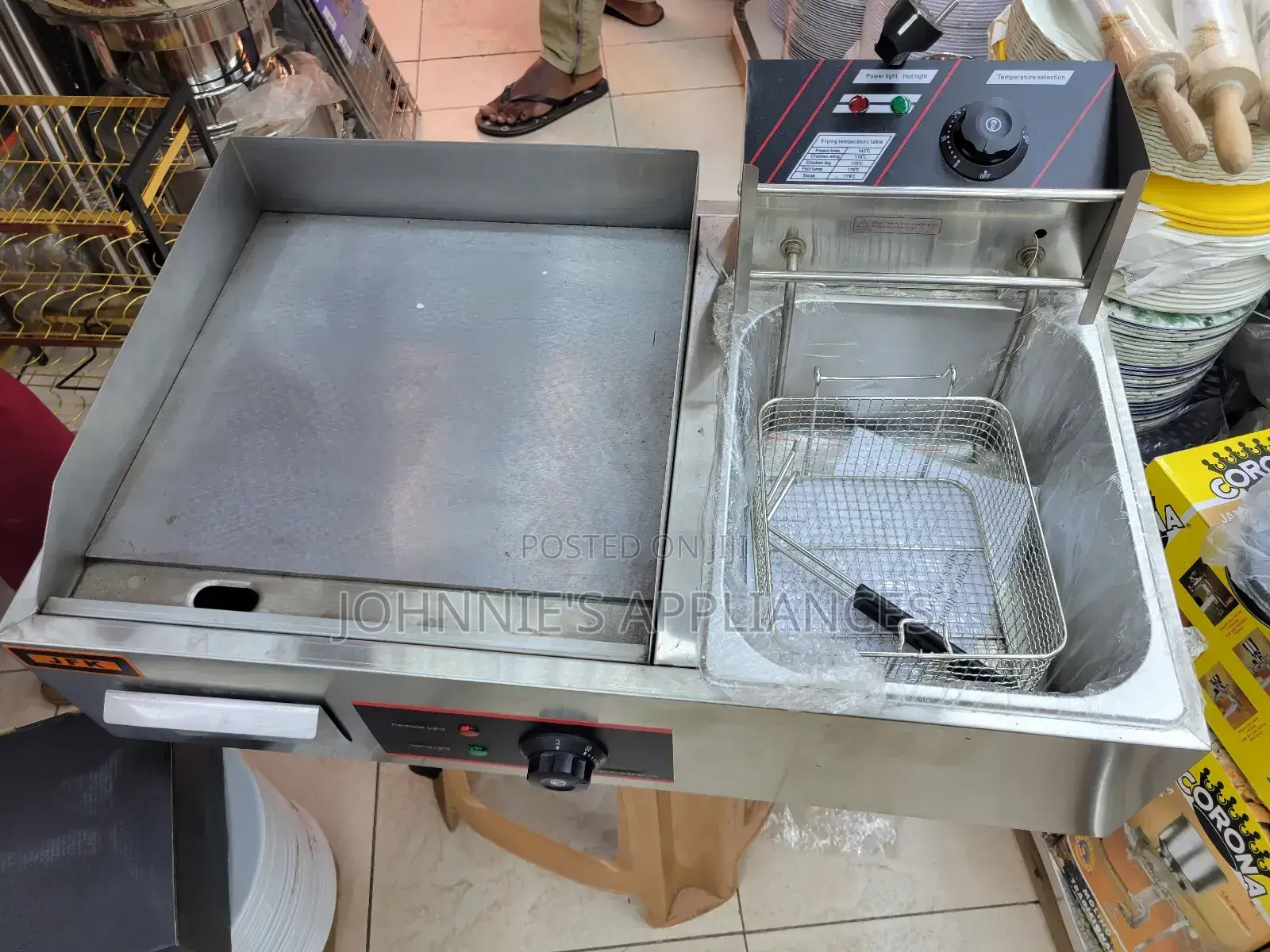 2in1 Griddle and Deepfryer Machine