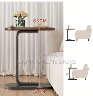 Small Modern C Shaped Side Table, Sofa End Table,
