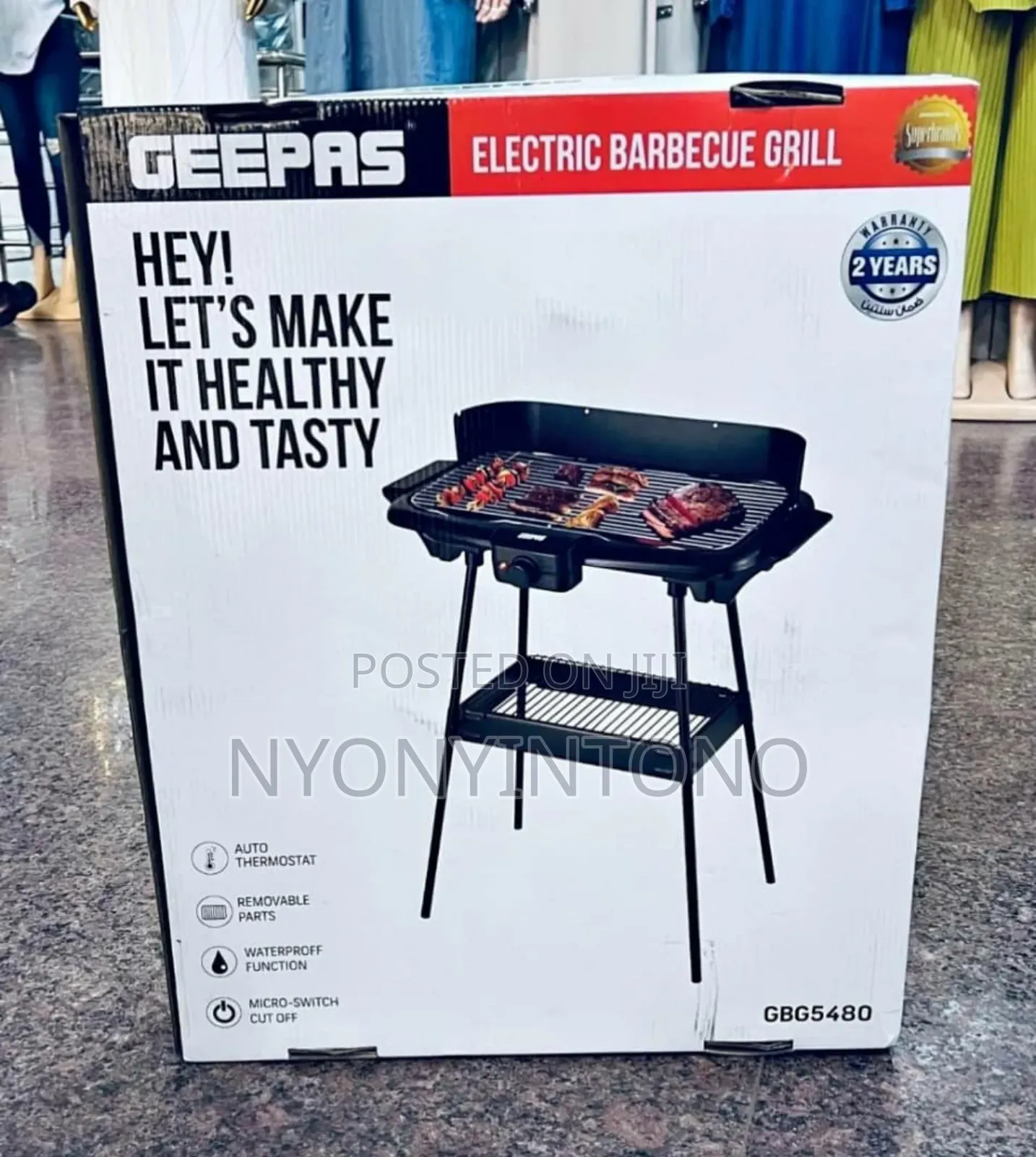 Geepas Top-Quality Stainless Steel Electric Barbecue Grill