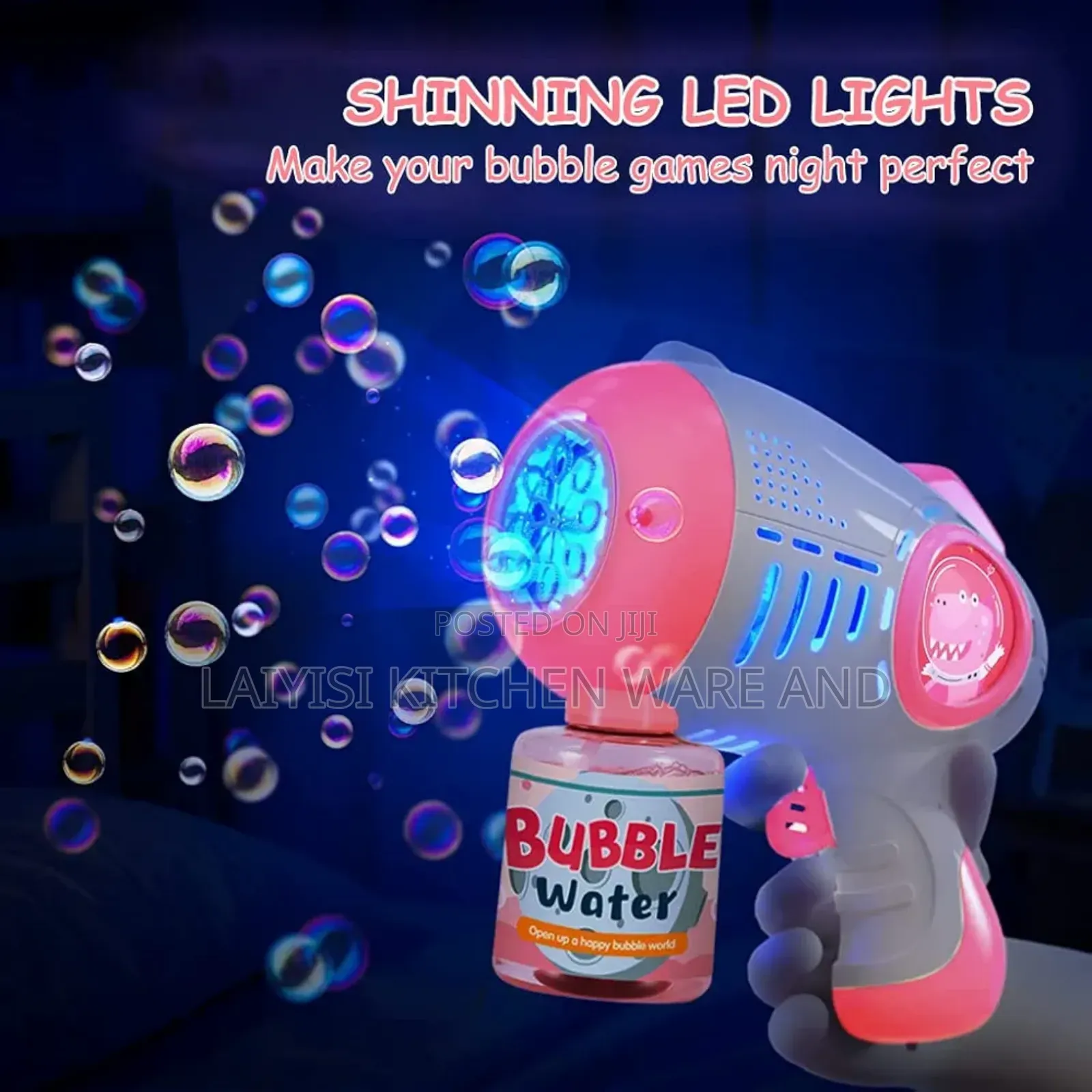 Bubble Gun for Kids Summer Outdoor Activity Party Pink