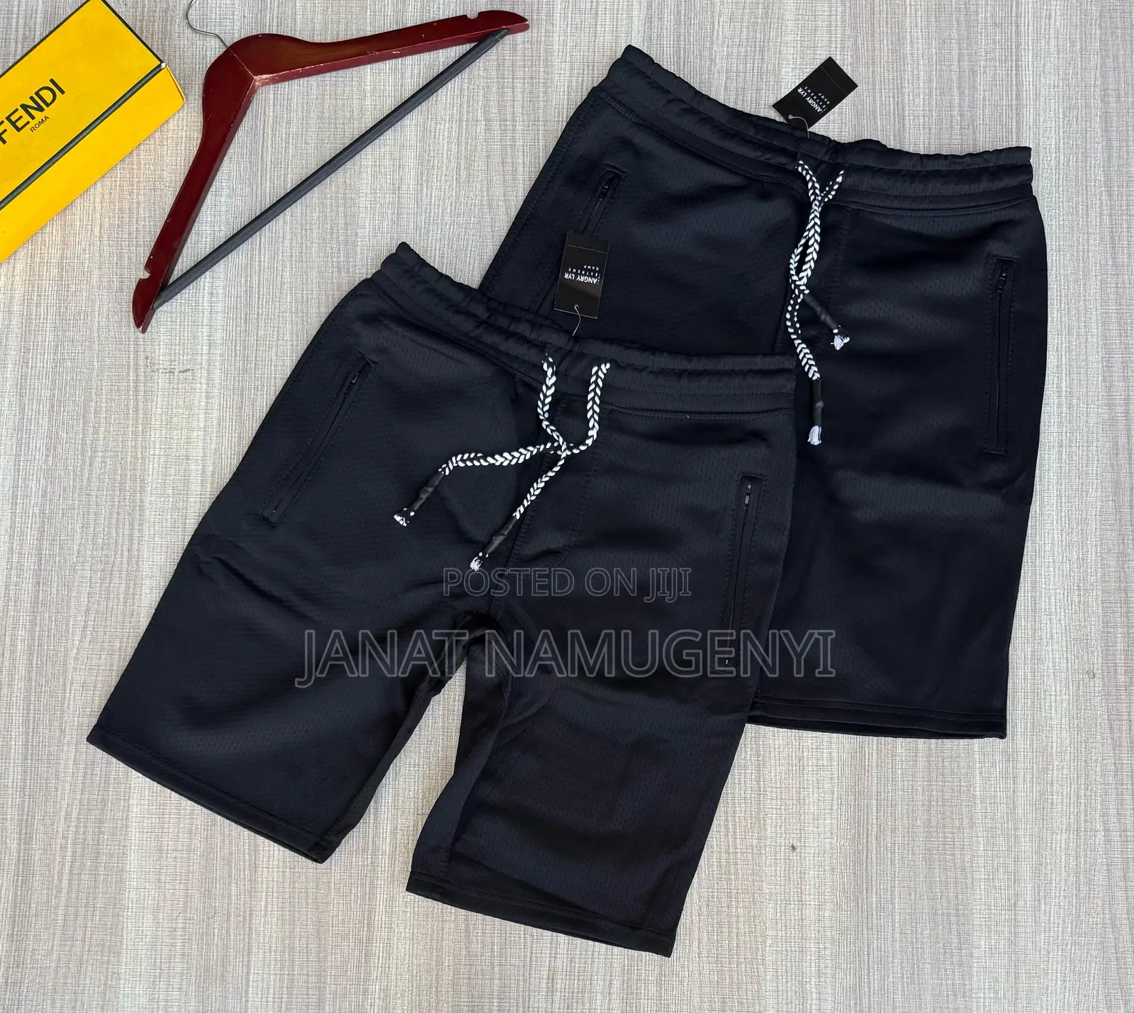 Plain Black Fendi Shorts