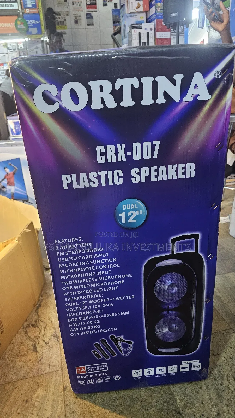 Cortina CRX-007 12"Rechargeable Speaker