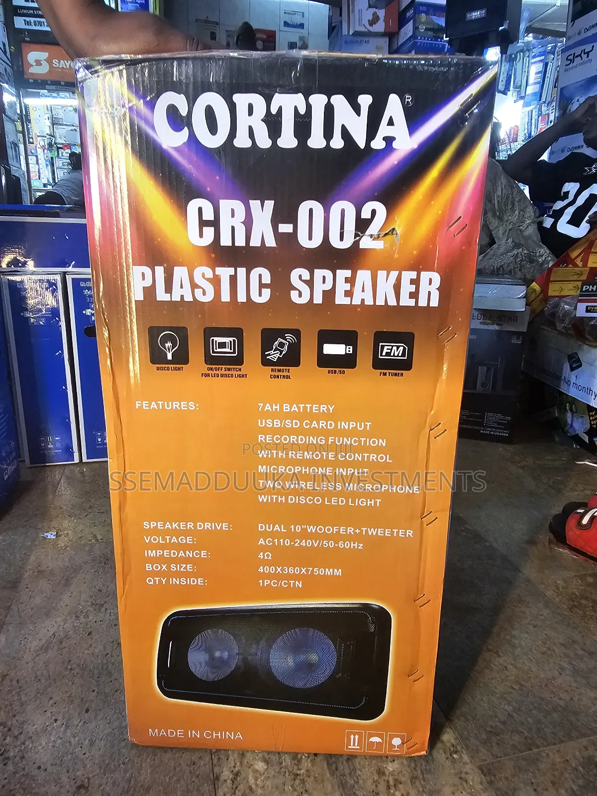 Cortina CRX-002 10" Dual Rechargeable Speaker
