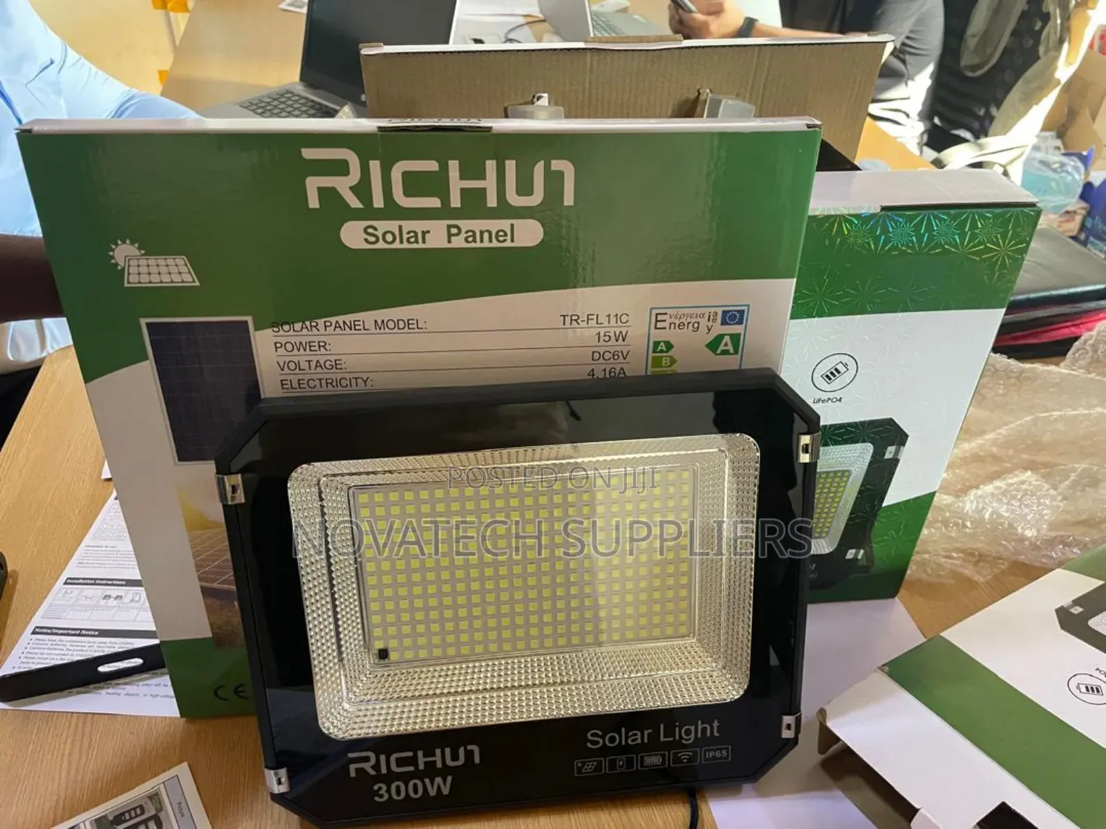 300w Original Richur Led Solar Flood Lights/ Security Hovk