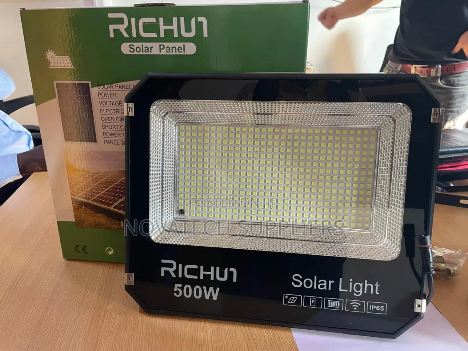 500w Original Richur Led Solar Flood Lights / Very Bright Ku