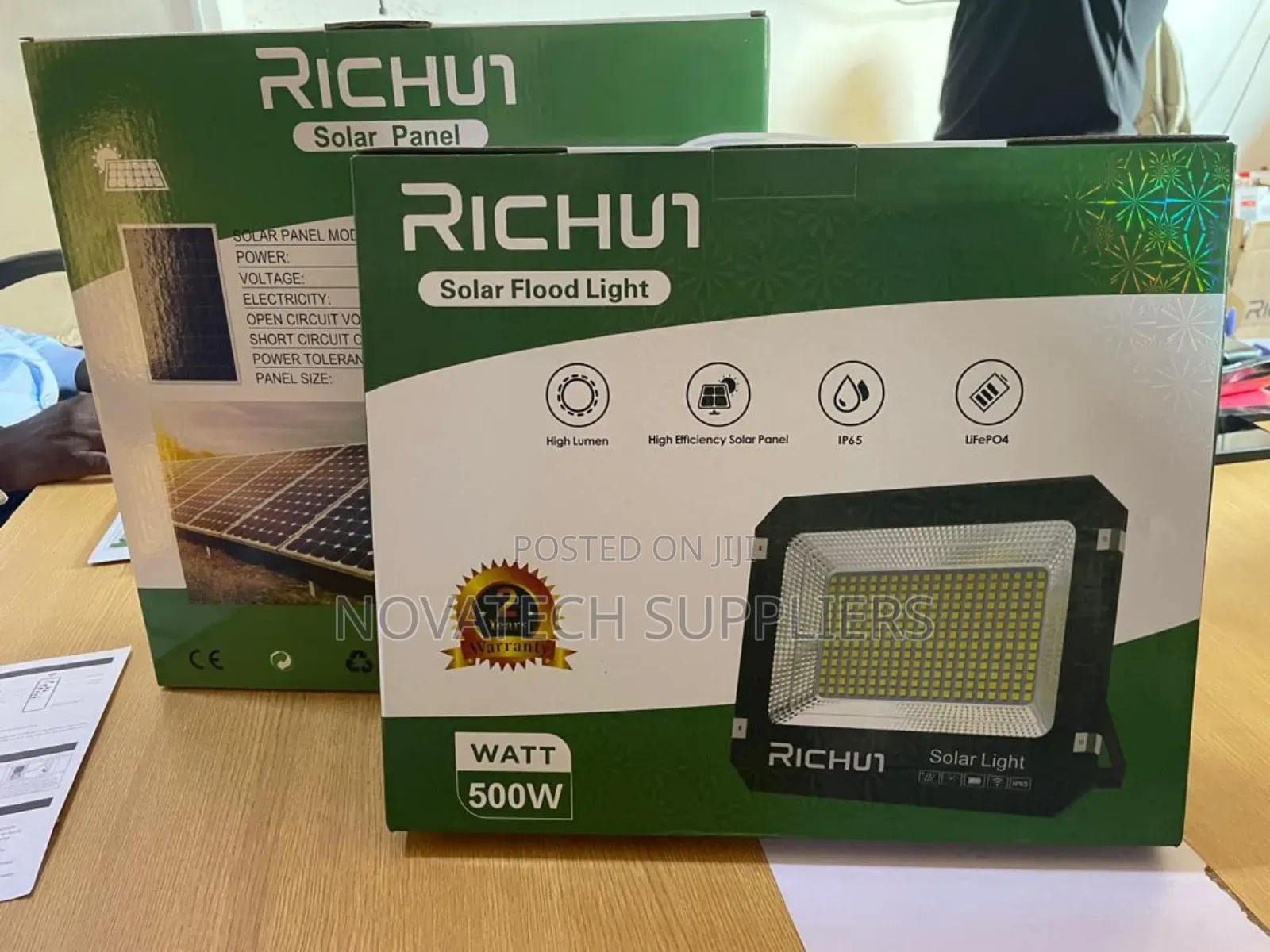 500w Original Richur Led Solar Flood Lights / Very Bright Ku